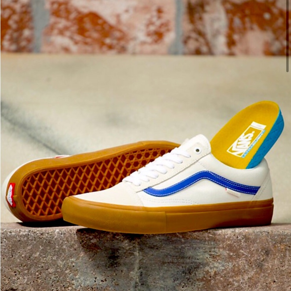 ⭐️RARE⭐️ VANS OLD SKOOL PRO MARSHMALLOW BLUE GUM